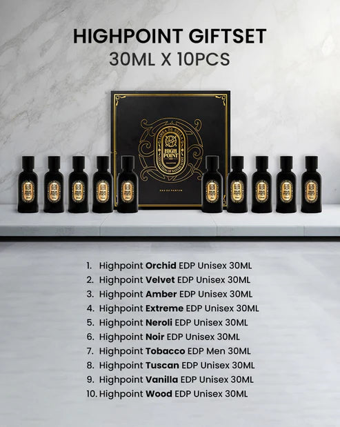 HIGHPOINT GIFTSET FOR MAN WOMAN UNISEX 10 X 30ML