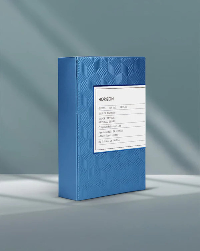 Blue box with a label on a gray background